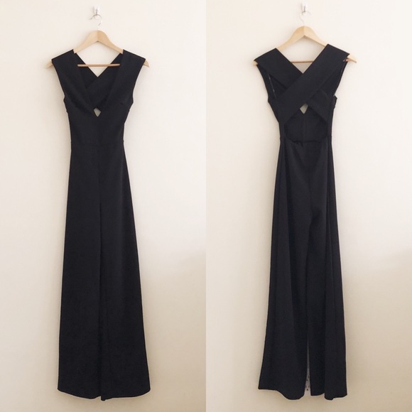 Lulus Pants - LULUS Thinking Out Loud Black Backless Jumpsuit Size XS